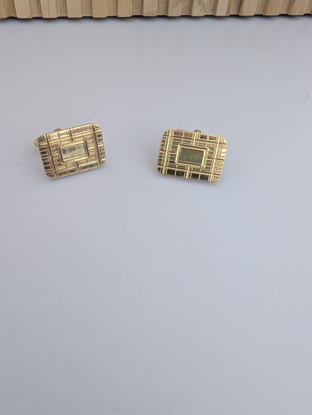 Gold Filled Cufflinks Minimalist Marked  1/20 12K GF BAB